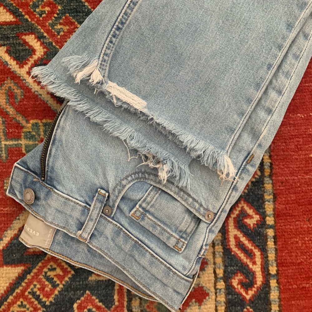 Everlane cropped, high waisted, bootcut jeans